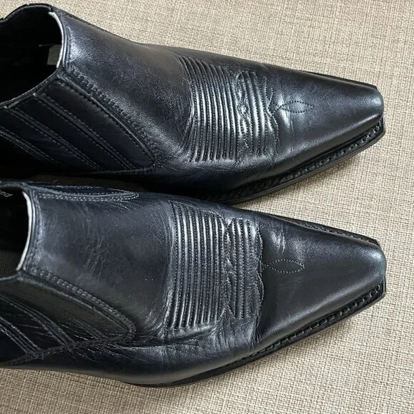 Charlie 1 Horse Black Booties Size 8 (B) Boots Short Leather Western Cowboy - Picture 10 of 16